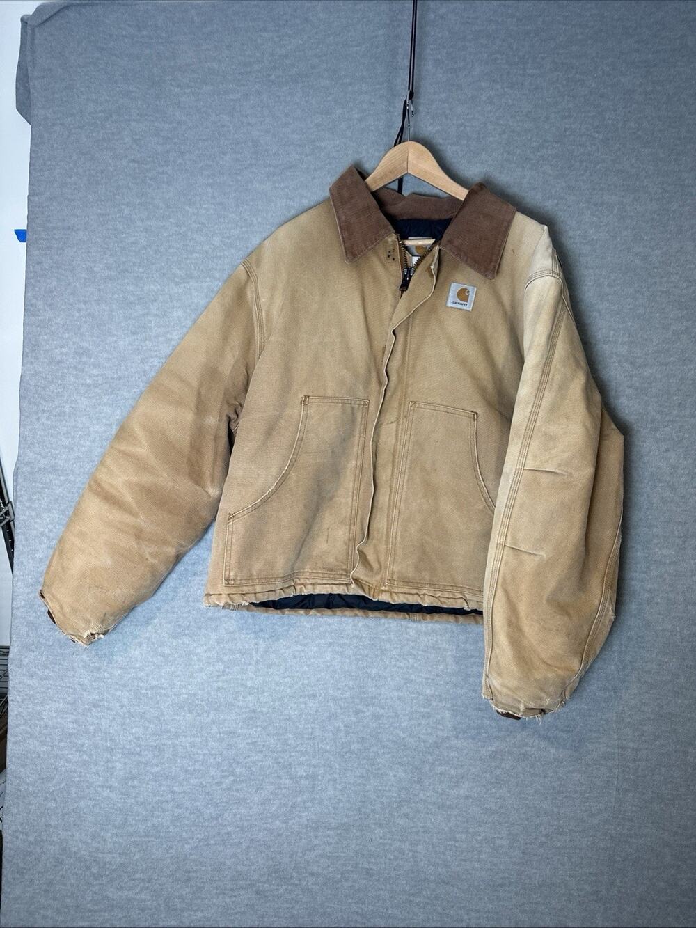 Vintage Carhartt C03 BRN Arctic Traditional Coat Brown Quilt Lined Duck Canvas
